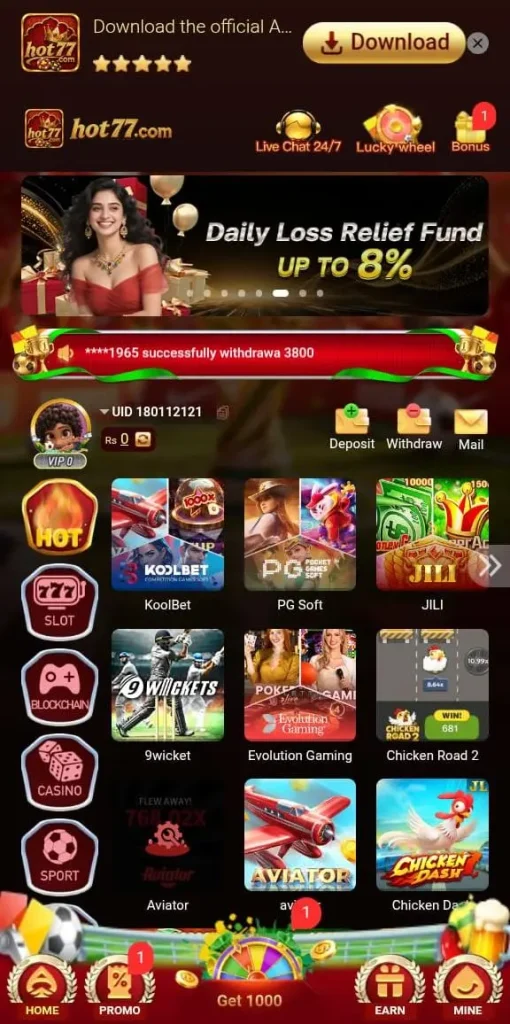 Hot77 game APK