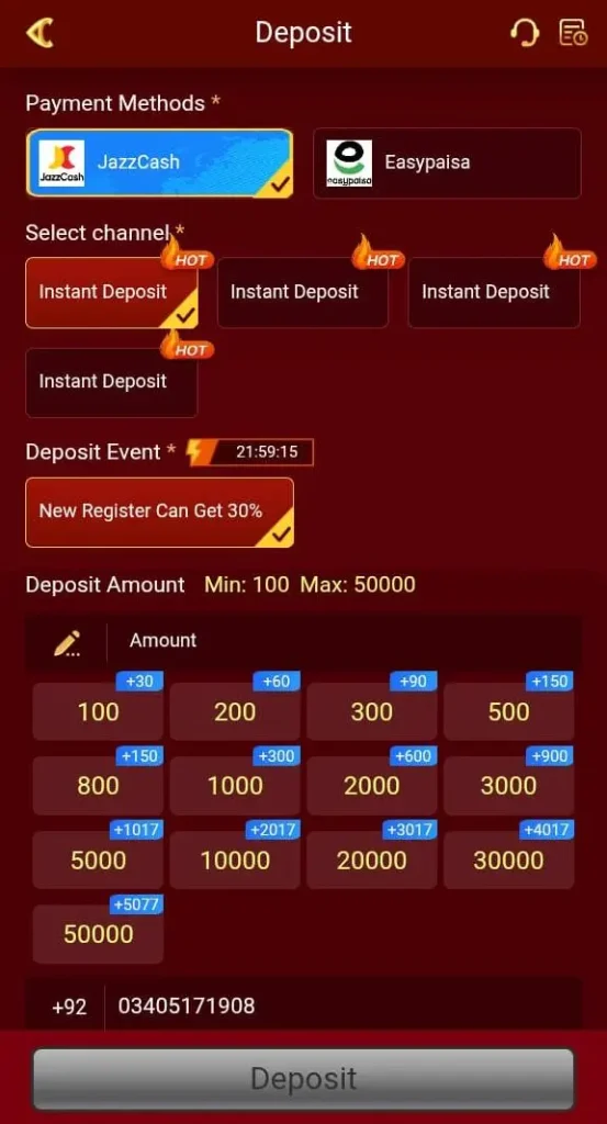 Hot77 game deposit option