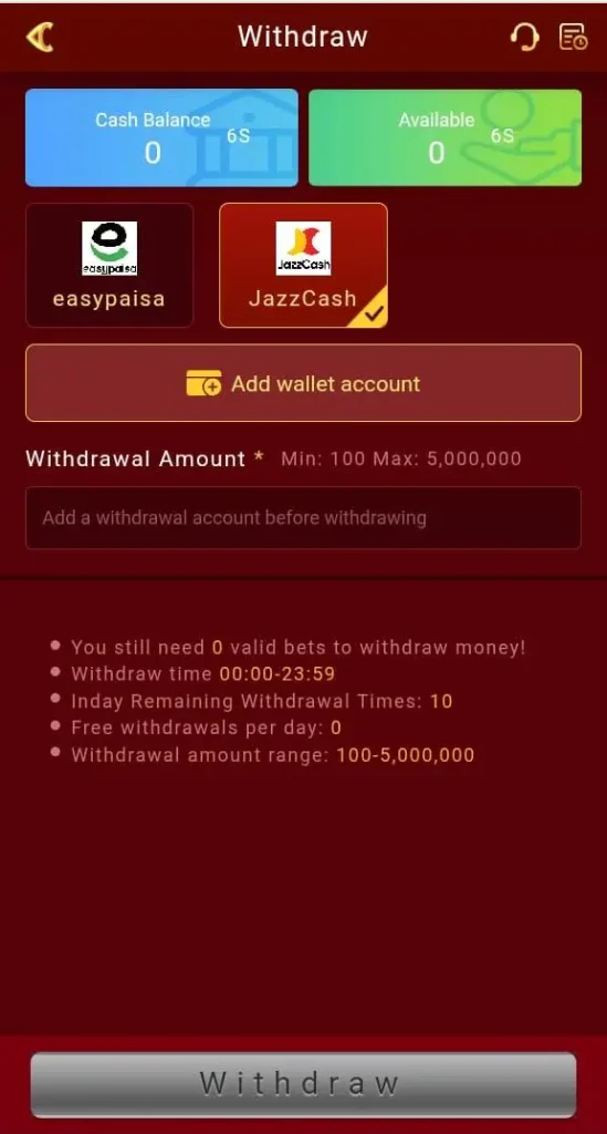 Hot77 game withdraw option