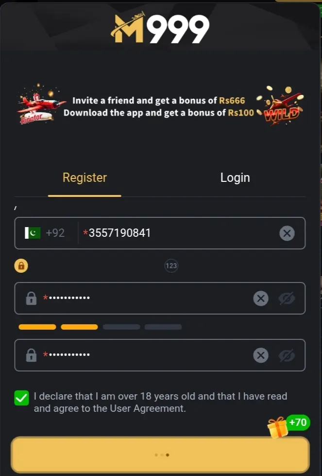 M999 Game Registration Process